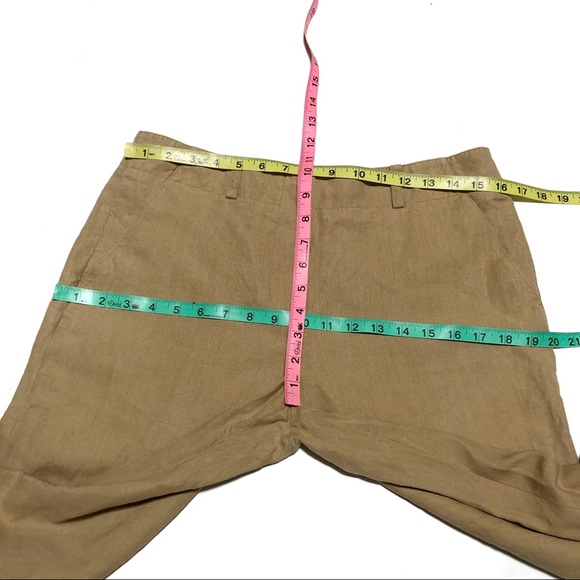 Y2K DKNY 100% Linen Pants - Caramel - Picture 10 of 12
